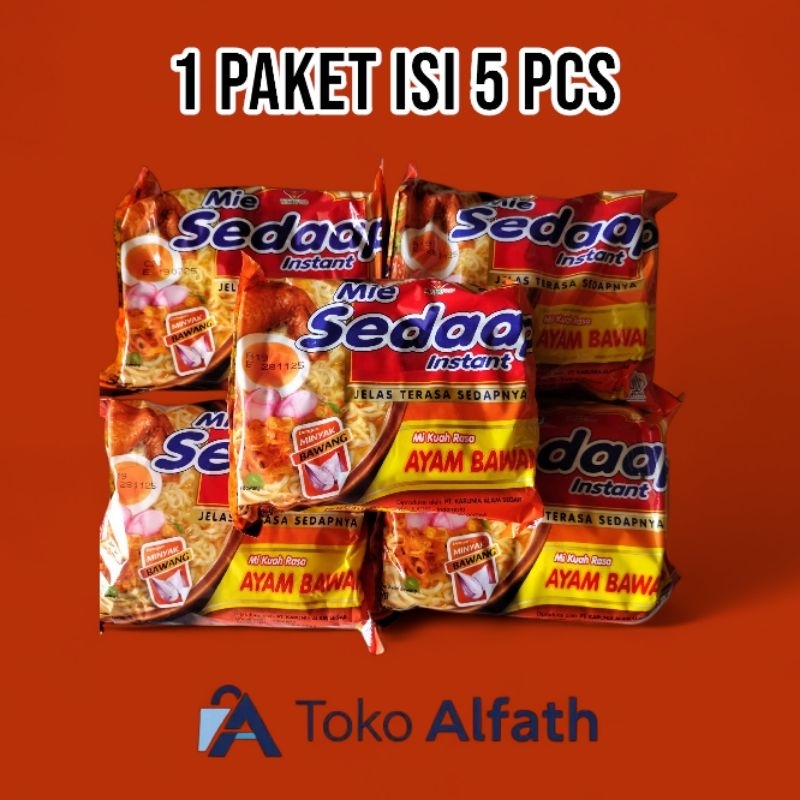 

MIE SEDAAP KUAH RASA AYAM BAWANG 1 PAKET ISI [ 5 PCS ]
