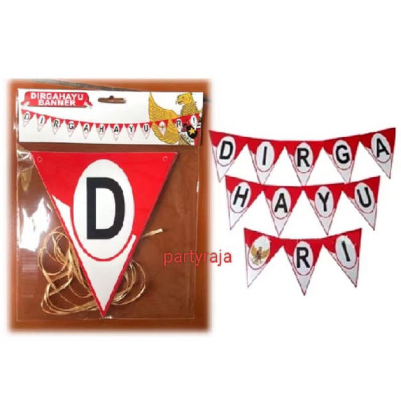 Banner Segitiga Dirgahayu RI / Banner Dirgahayu RI