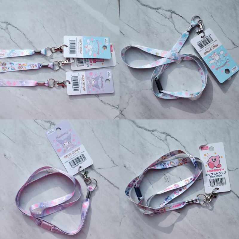 

Seria Daiso Watts Japan - Tali Strap ID Card Serbaguna Cinnamoroll Kirby Kuromi