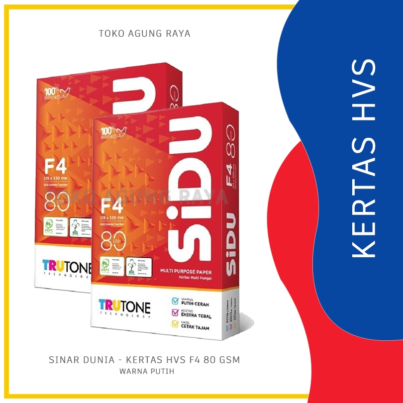 

[DUS] KERTAS HVS F4 (80GSM) - SIDU