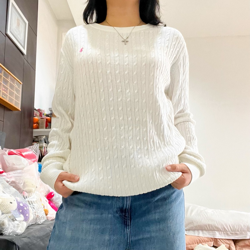 us polo assn cable knit sweater