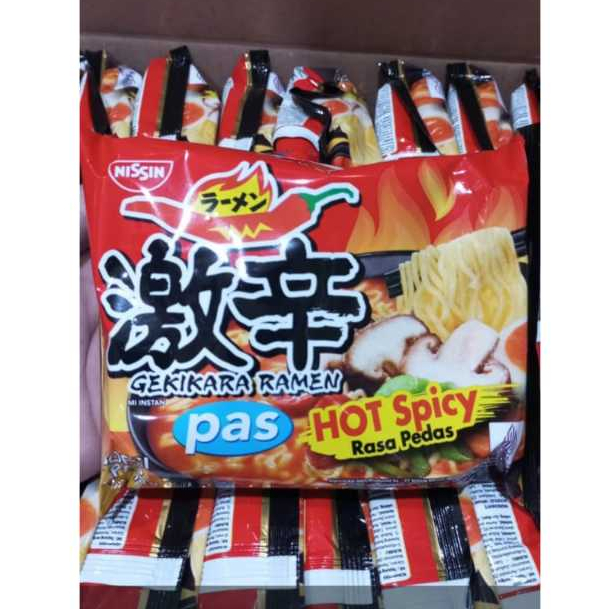 

NISSIN Gekikara Ramen PAS Hot Spicy 74gr, Rasa Pedas per pcs