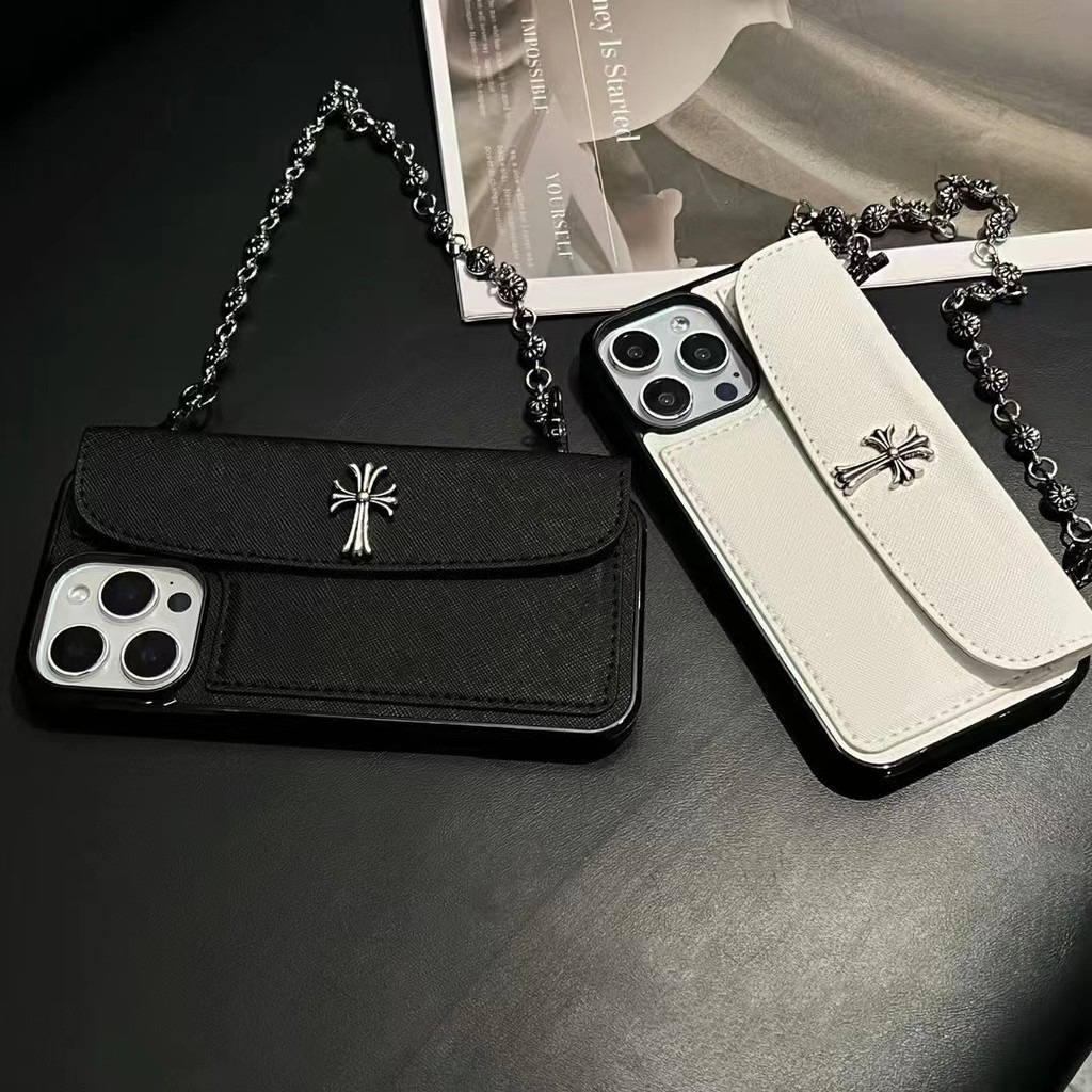 CASE STRAP RANTAI CHROME HEARTS case softcase goy goy iphone 16 16 pro max 15 15 pro max 12 12 pro m