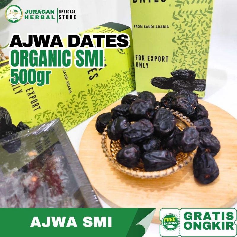 

AJWA SMI DATES ORGANIC 500gr - Kurma Ajwa Organik