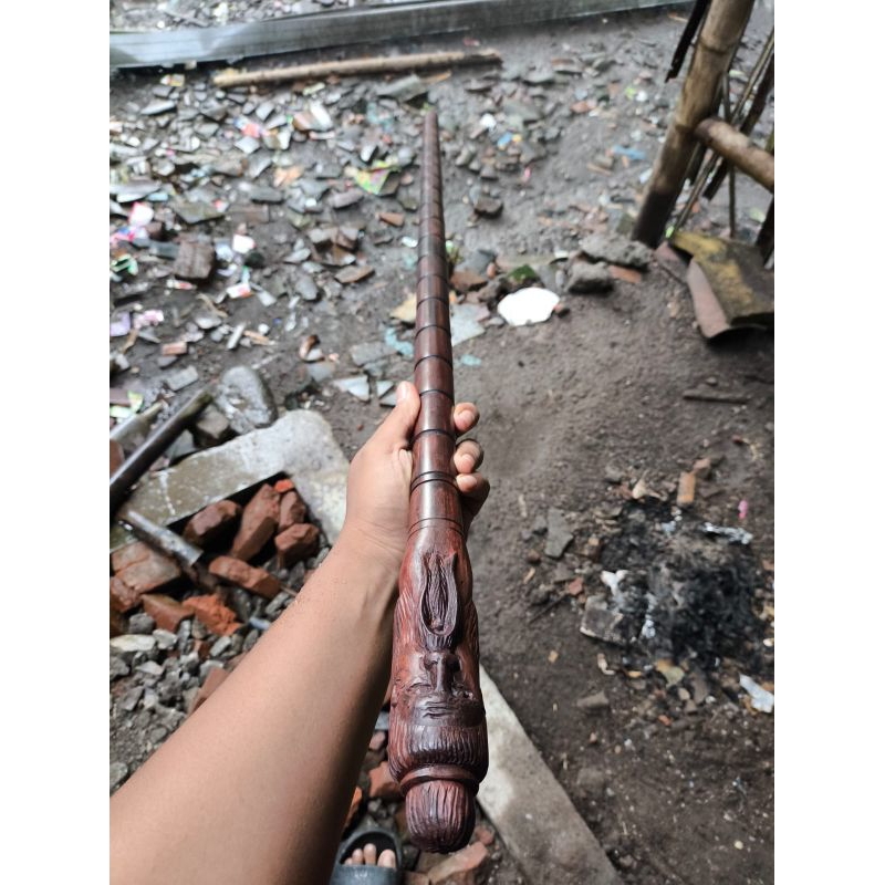 TONGKAT JALAN KAYU GALIH ASEM UKIR MOTIF