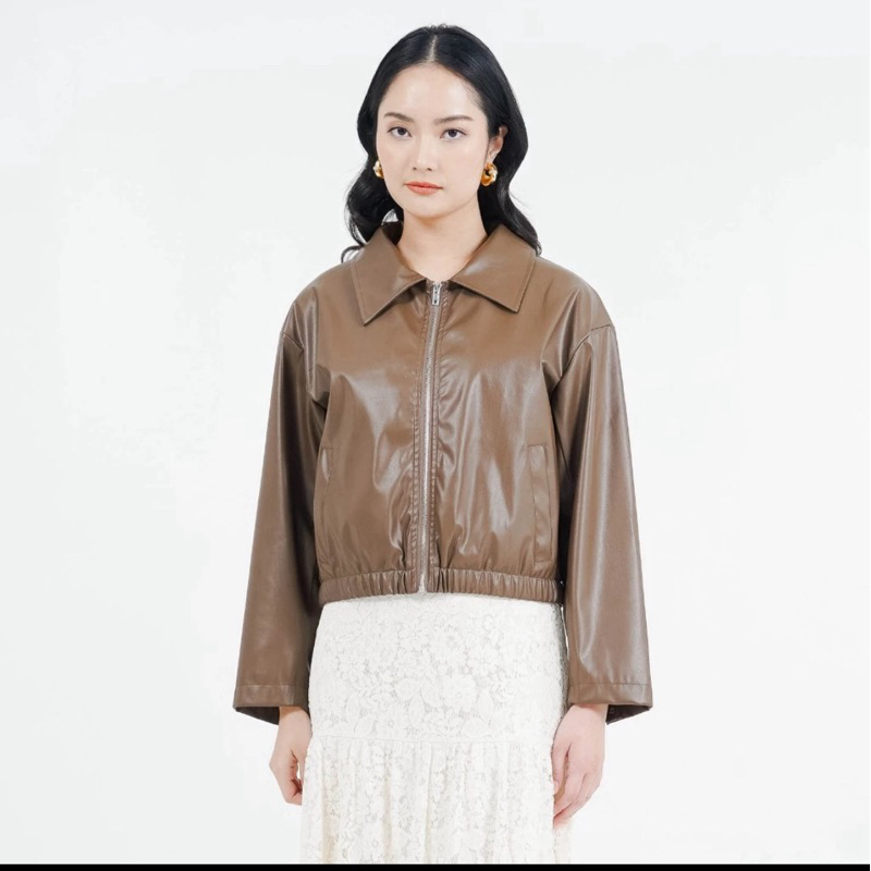 NWT This is april x enzy leather jacket
