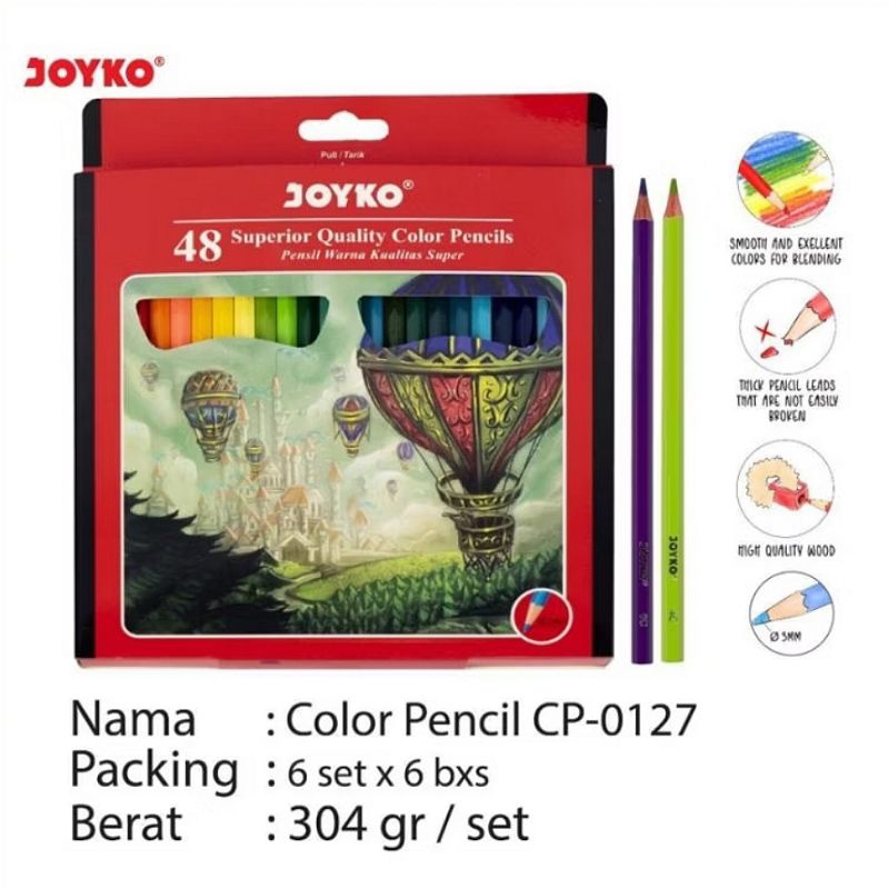

1 Set Pensil Warna Joyko 48 Warna CP-0127