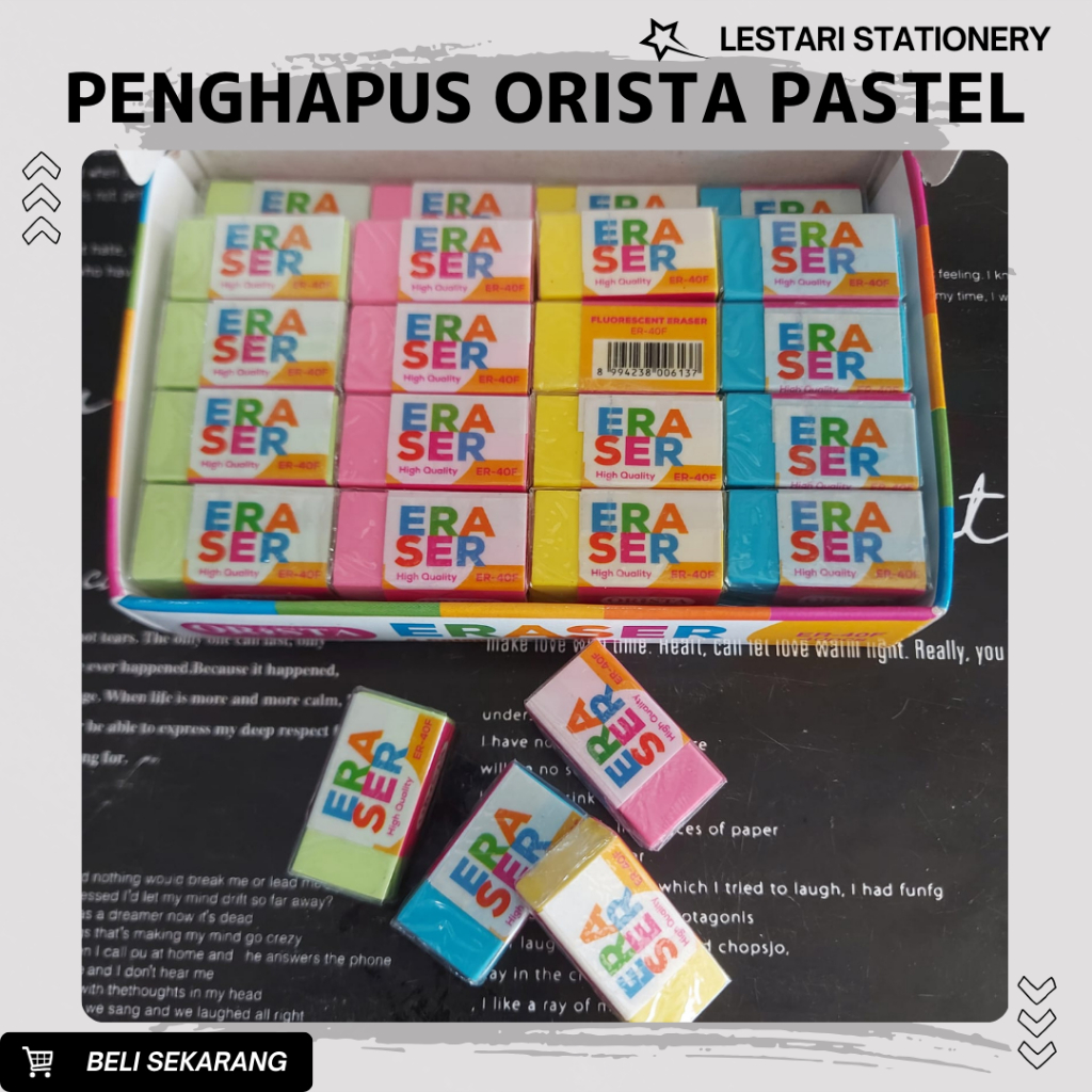 

( 1 PCS) Penghapus Orista Pastel | Penghapus Warna-warni Murah | eraser | Penghapus Murah