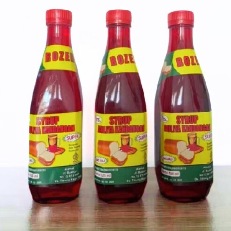 

Sirup rozen/ Satrup kandangan kemasan botol plastik