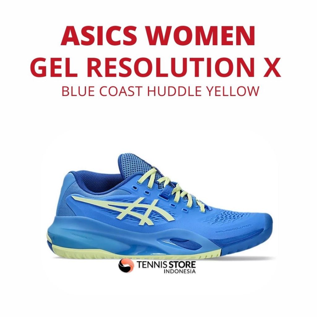 Sepatu Tenis Asics GEL RESOLUTION X WOMEN / Blue Coast Huddle Yellow