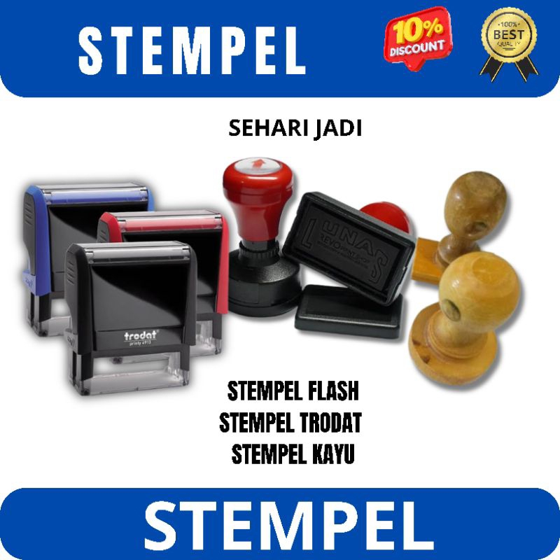 

cetak stempel / stempel flash / stempel trodat / stempel kayu. sehari bisa jadii