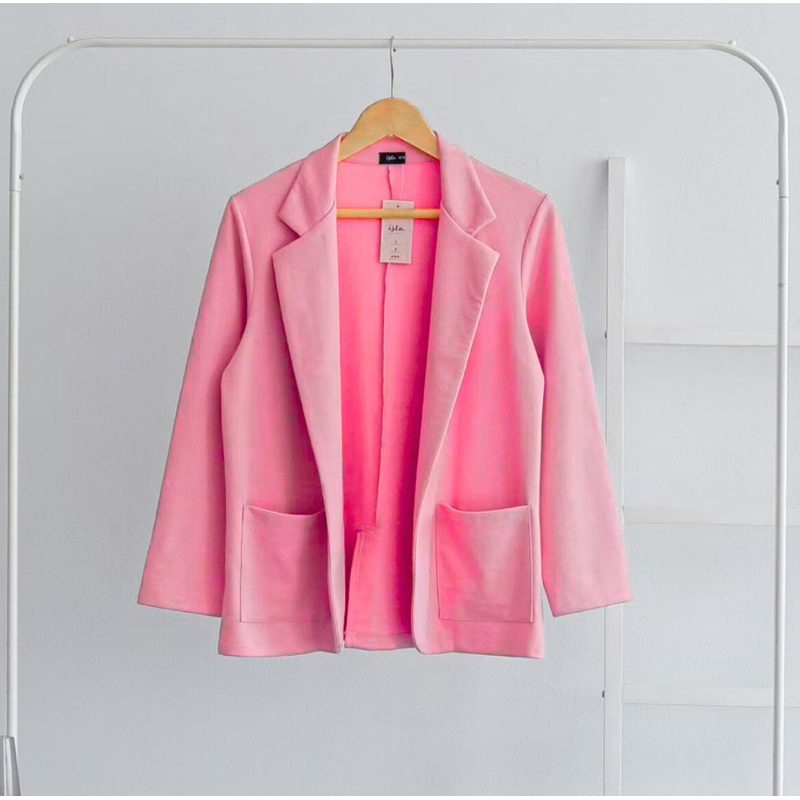 ISLA MODE blazer basic | Pink Fuschia | preloved blazer like new fits to size S-M