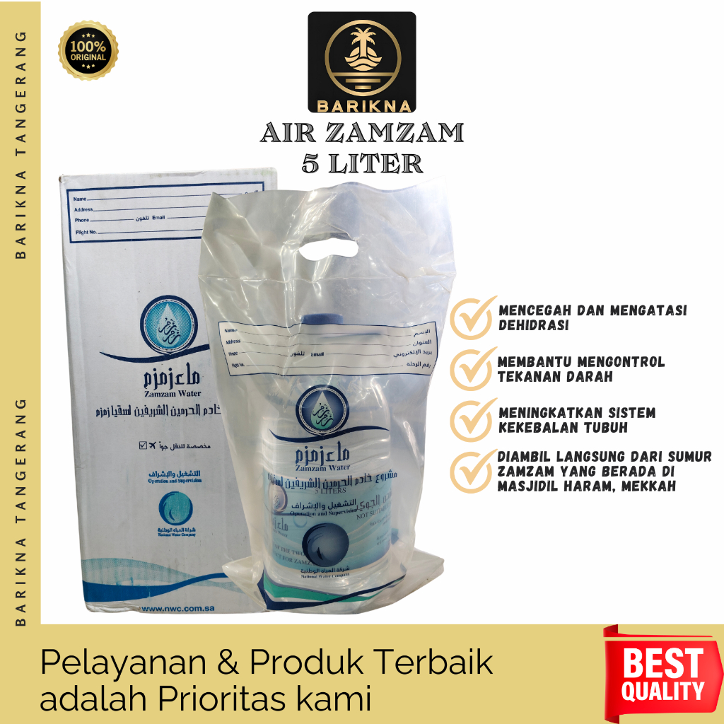 

AIR/ZAMZAM/5Liter/ORIGINAL/AIR ZAMZAM 5 LITER