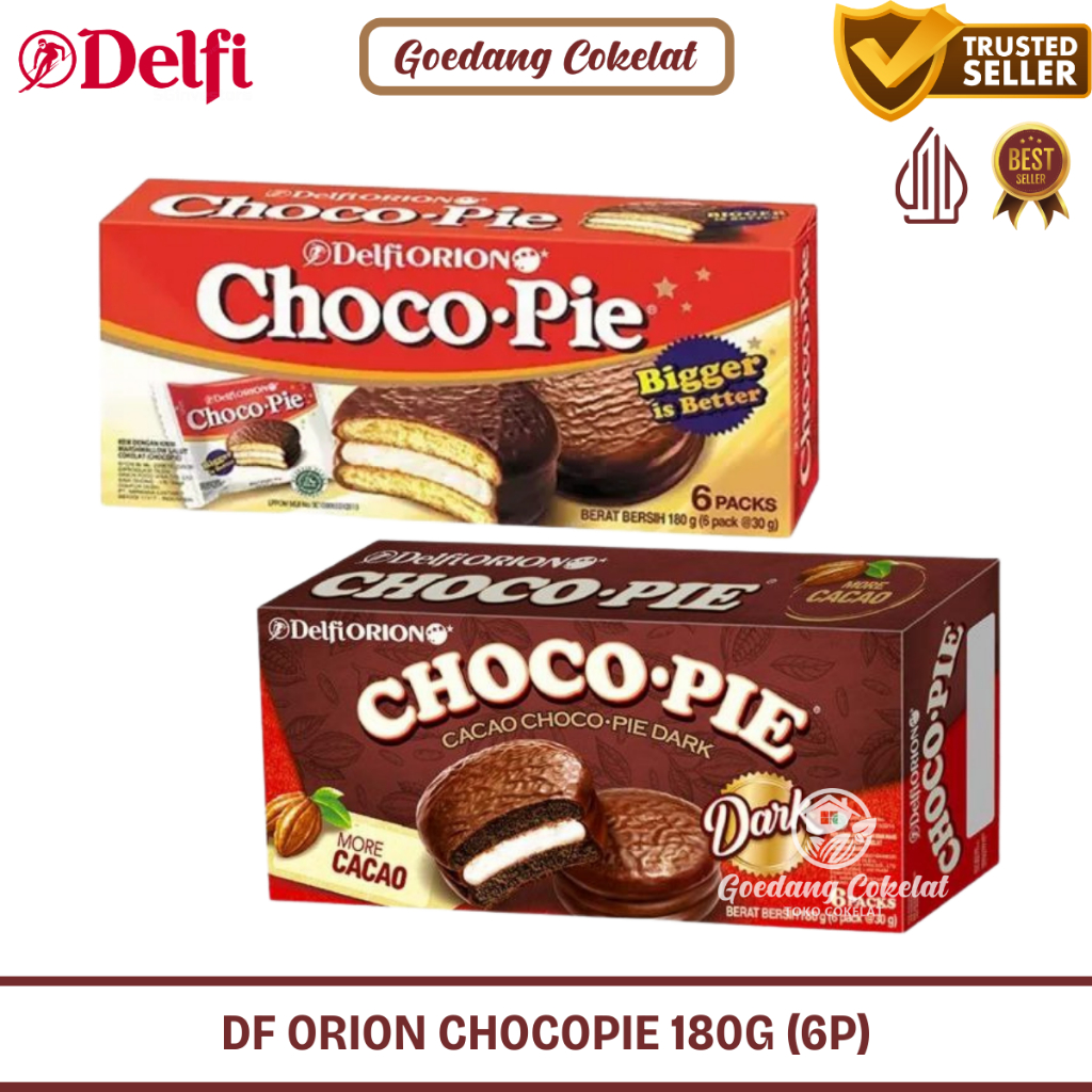 

Delfi Orion Choco Pie Cacao Chocopie Dark 180 gr (6 x 30gr)
