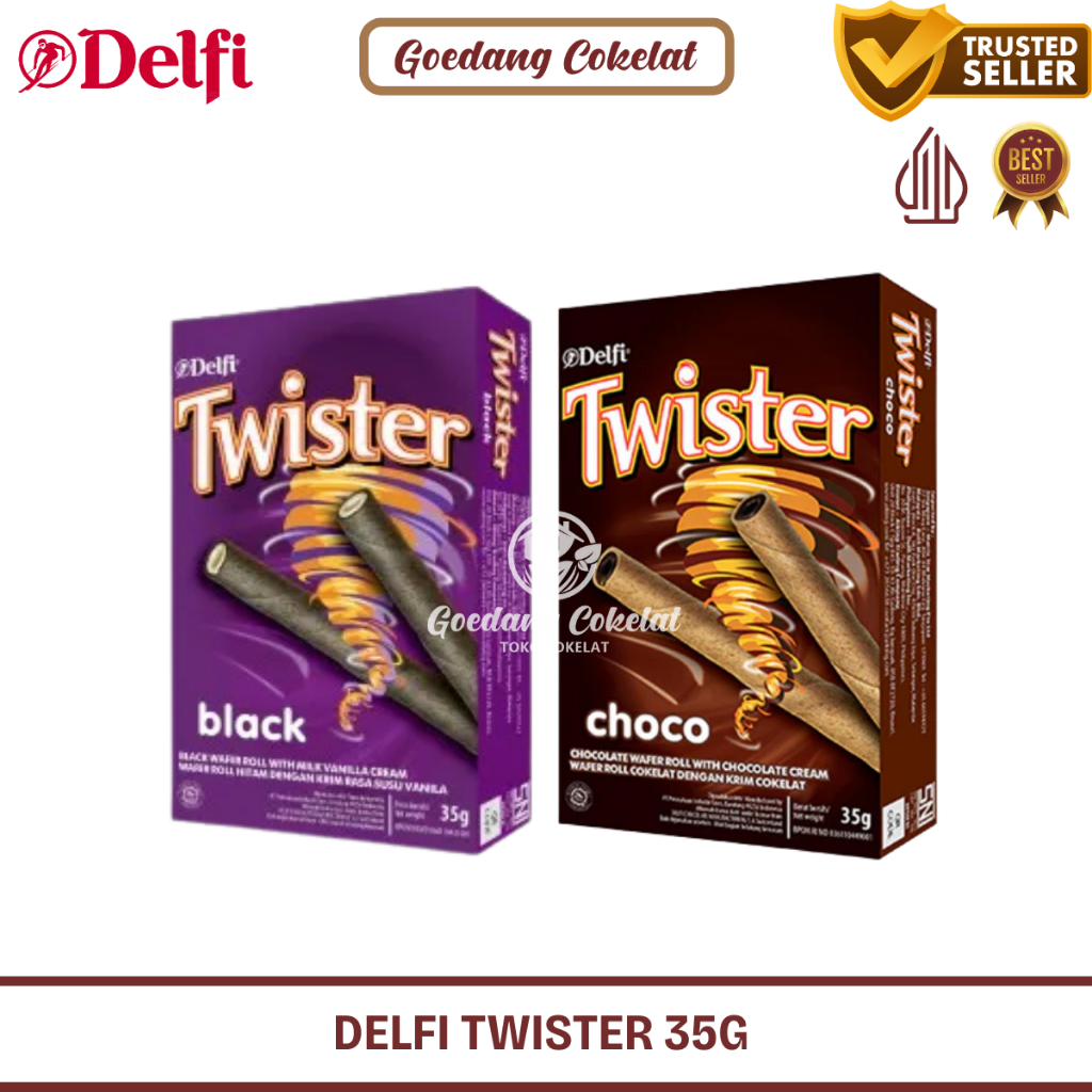 

Delfi Twister Coklat Chocolate Black Vanilla 45 g gr 35gr