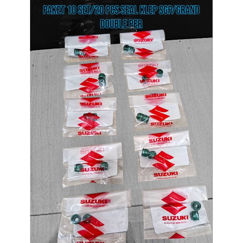 (Paket Hemat) 10 Set Seal Sil Klep Sgp Double Per Grand Supra Smash Shogun Suzuki Original