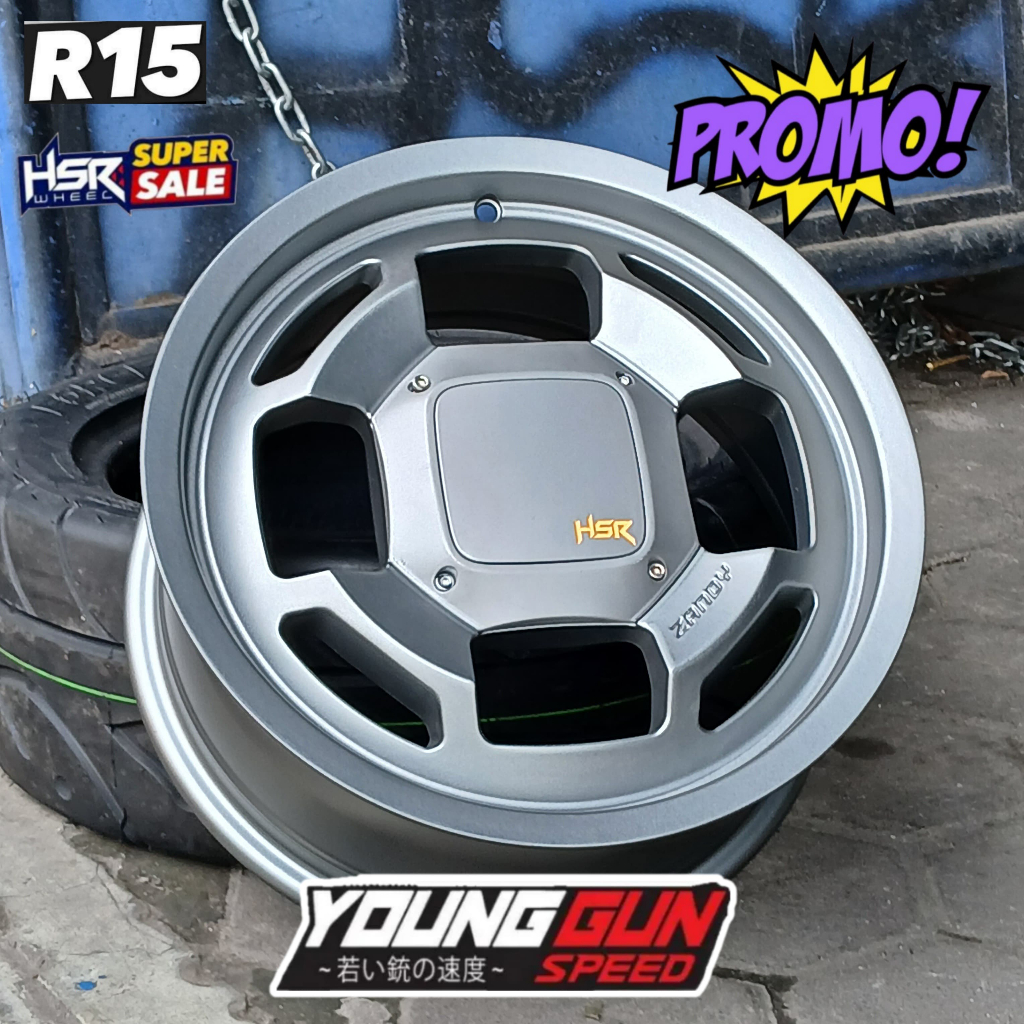 velg mobil ring 15 hsr original zandy buat brio ayla calya sigra karimun ayla calya
