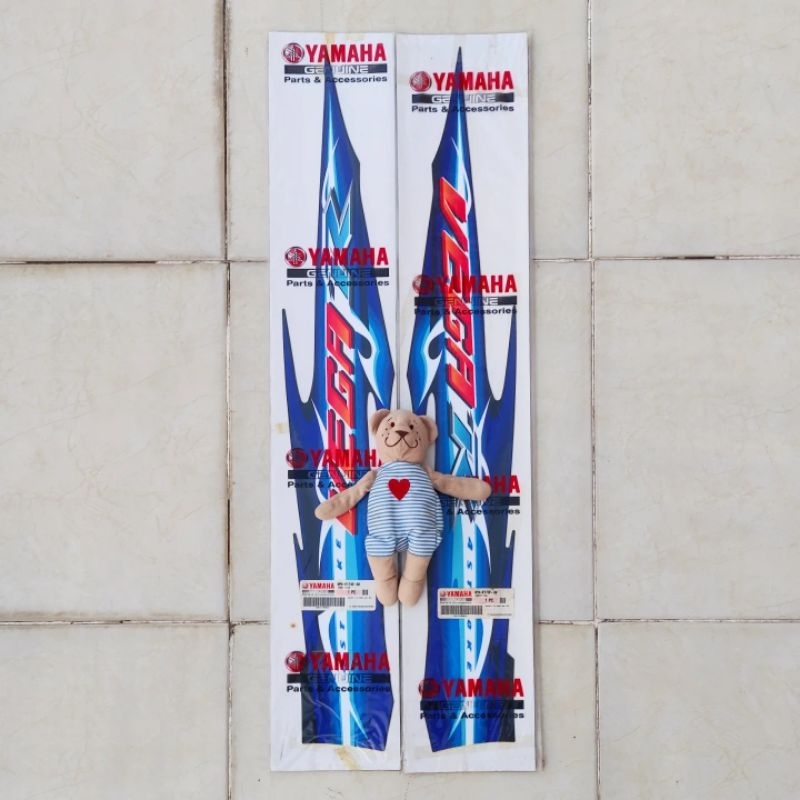 Striping body belakang kanan kiri Vega R New Biru Hitam 2008 Original YGP