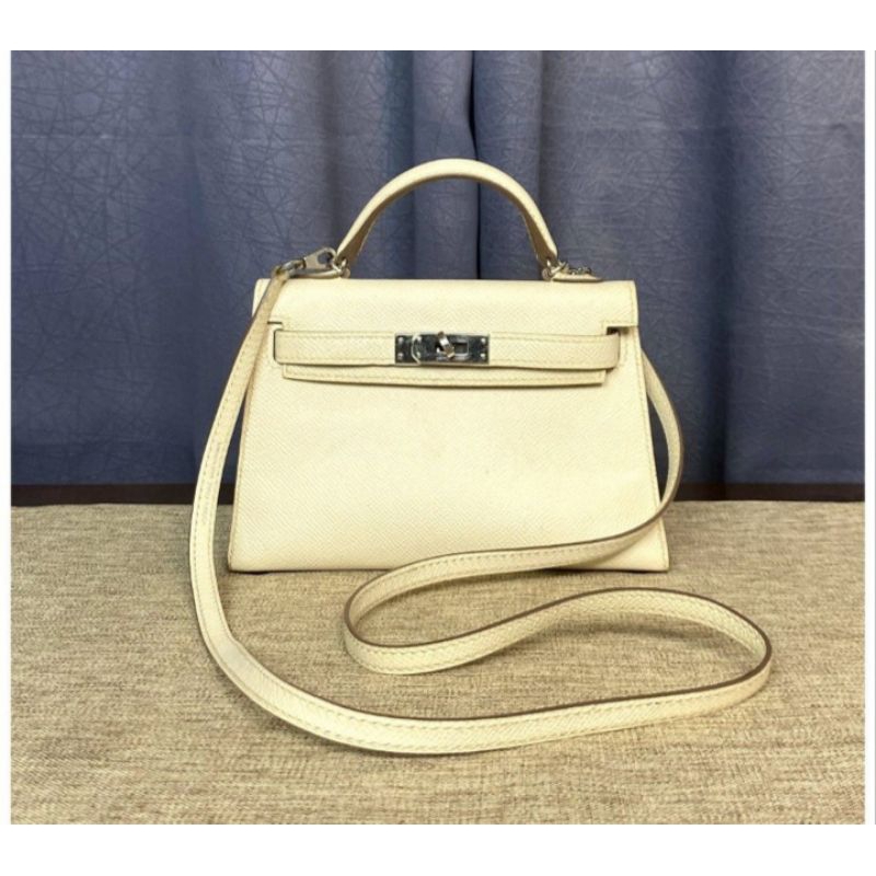 Tas kremes broken white mini