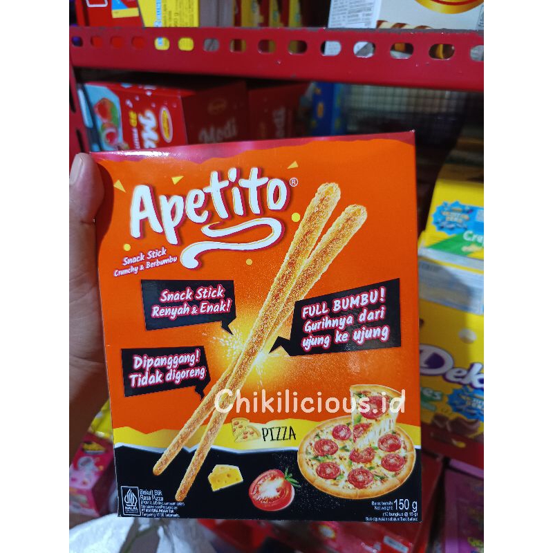 

Apetito Stik rasa pizza (1 box isi 10 bks)
