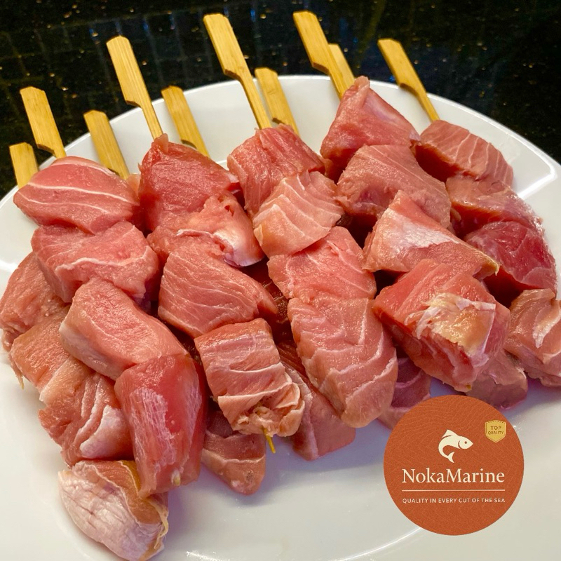 

Sate Ikan Tuna Daging Utuh (bukan campuran olahan) Premium Frozen Nokamarine (500 gram/10 tusuk)