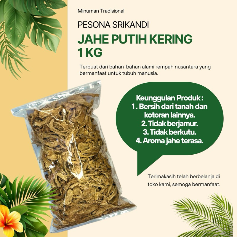 

Jahe Putih Kering 1 Kg