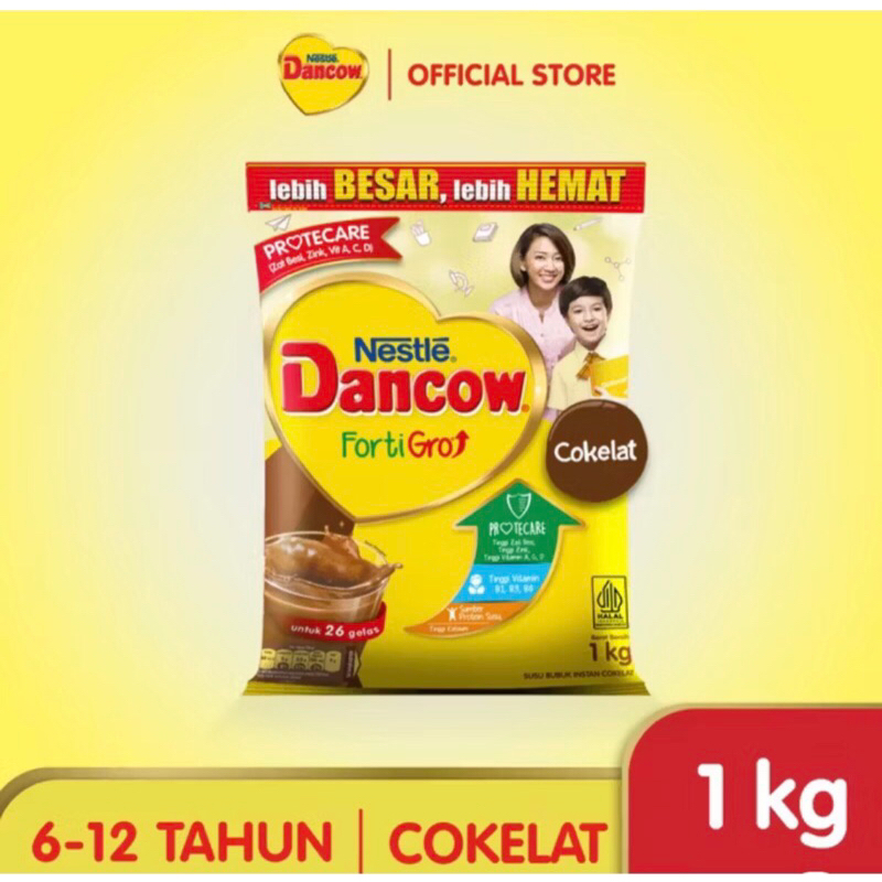 

DANCOW Fortigro Susu Bubuk Susu Anak Coklat Pouch 1kg