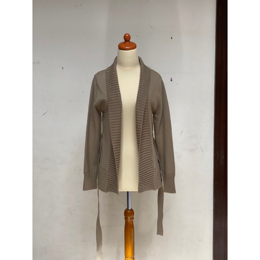 NOIR SUR BLANC - Brown Knit Cardigan