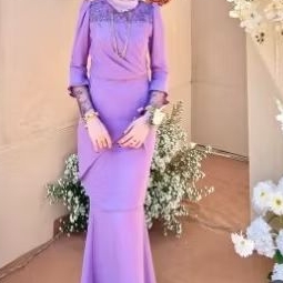 gaun pesta bridesmaid bahan satin silk maxmara premium kombinasi tile brokat mewah dan menarik