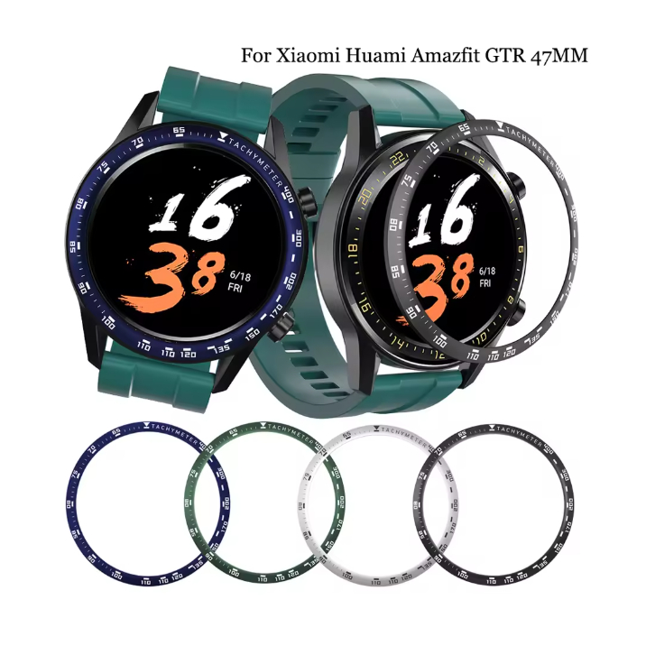 [TKD2] Ring Bezel Cover Jam Tangan Amazfit GTR 47mm Smartwatch Bezel Ring Bahan Aluminium