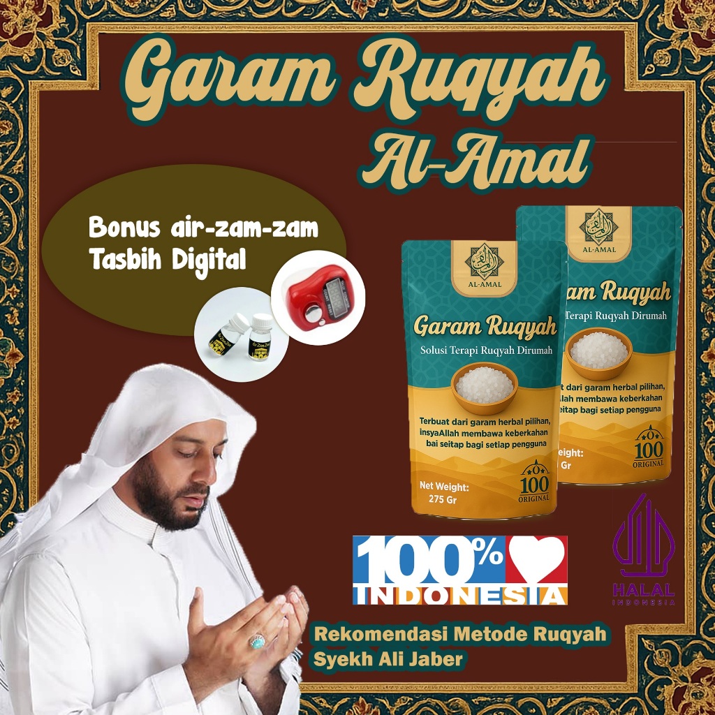 

Gratis Air zam - zam dan tasbih Digital Garam Al - Amal