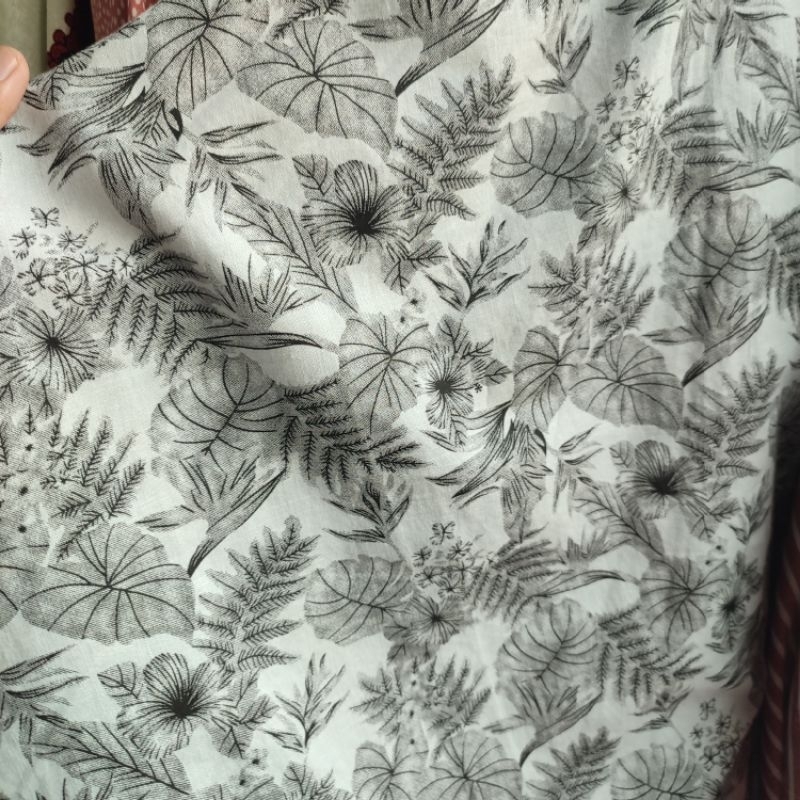 Kain cotton linen - Bahan Kain katun linen premium - Kain linen motif  - Kain katun motif - Kain kat