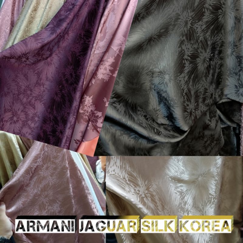 bahan armani Jaguar silk / bahan kain jaguar silk armani motif / kain jaguar motif premium