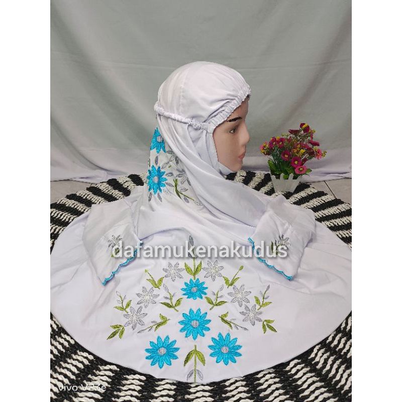[COD] Mukena dewasa lajuran santri bordir punggung