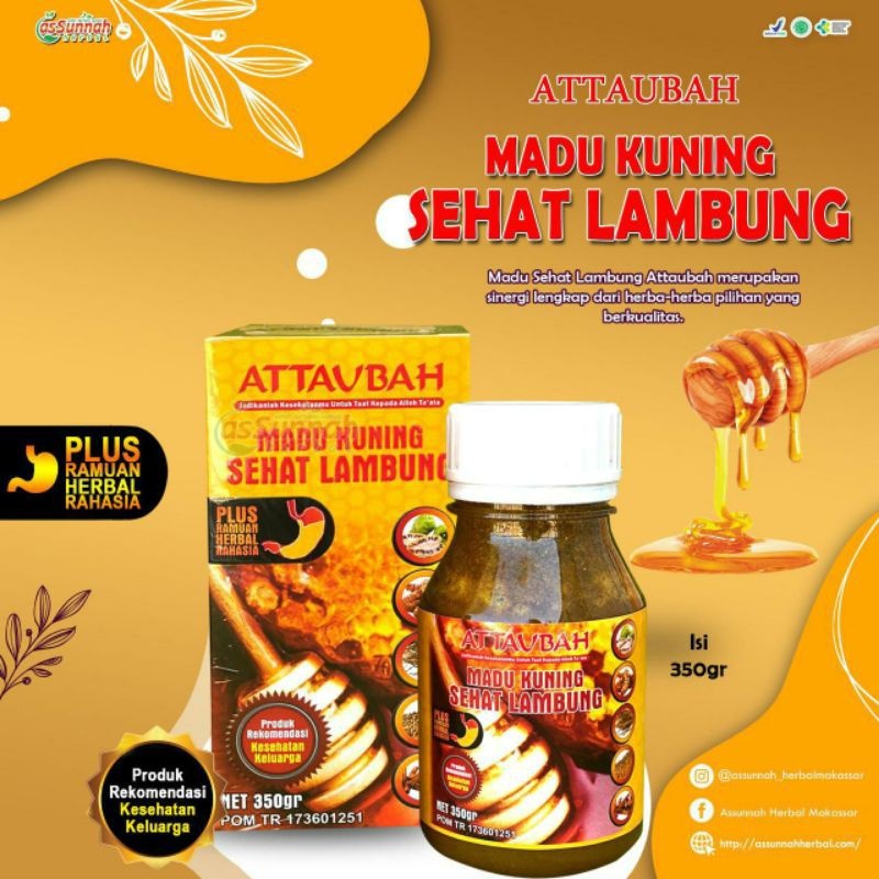 

Madu Kuning Sehat Lambung Attaubah, Untuk Gerd, Asam Lambung Naik, Liver dll