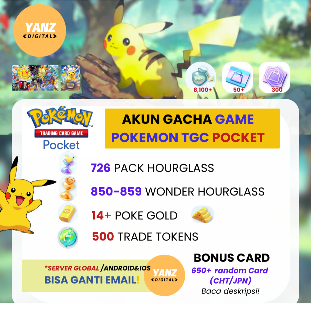 Starter Akun Gacha Game TCG Pocket - Limited Edition Bergaransi
