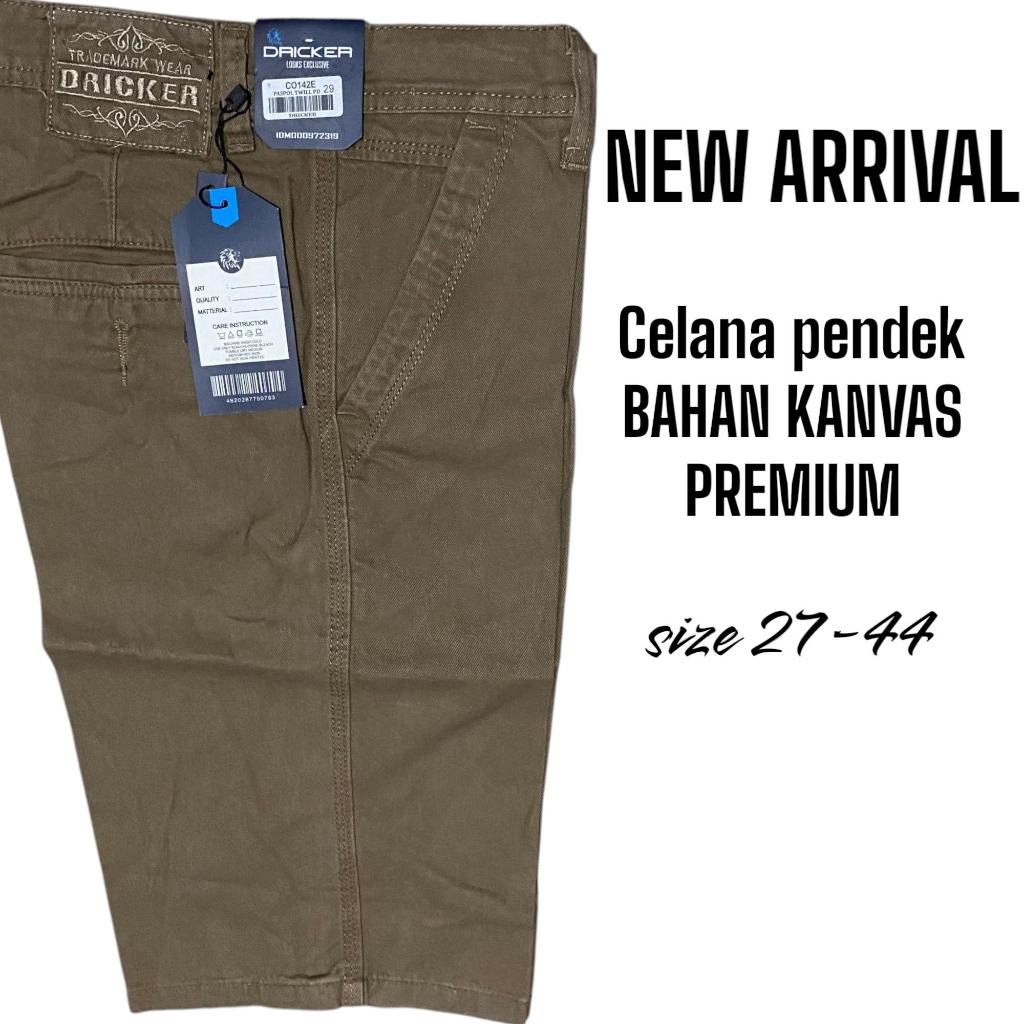 Celana Pendek Pria Chinos distro premium original 100% Bahan Kanvas Soft Jeans Tebal Tidak melar uku