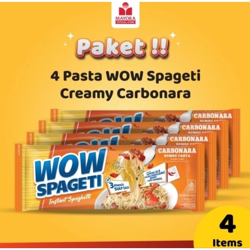 

WOW Spageti Carbonara paket 4 pcs