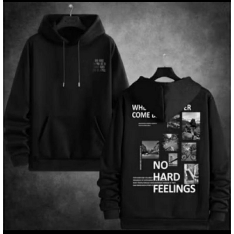Sweater hoodie pria wanita distro gambar depan belakang