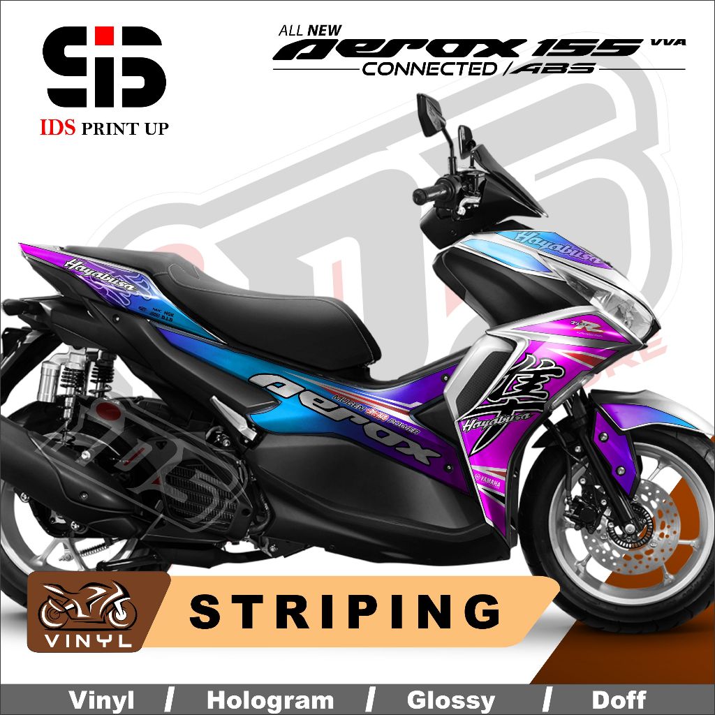 Stiker Aerox 155 keren Stiker Motor Aerox Striping Aerox 155 Conected 2022 Hayabusa Bunglon