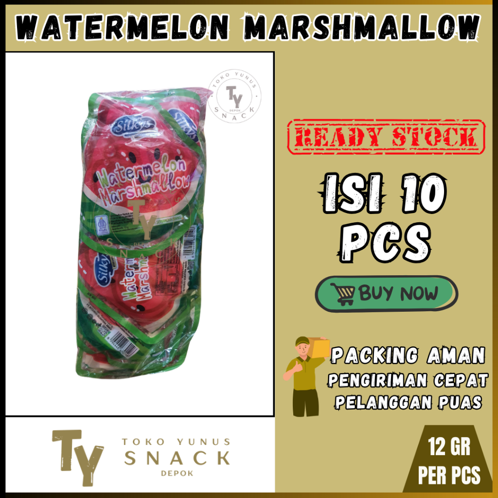 

WATERMELON MARSHMALLOW 1 PACK ISI 10PCS @12GR
