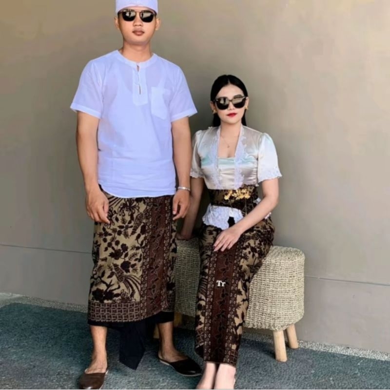 SET COUPLE KAMEN SAPUT BATIK KLASIK B | SAPUT BATIK PREMIUM | PAKAIAN ADAT BALI