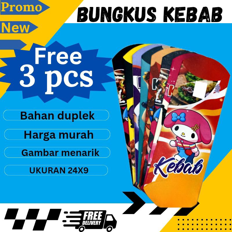 kemasan kebab,bungkus kebab,wadah kebab,dus kebab,duplek,kemasan kebab terbaru,termurah,adah kebab,k