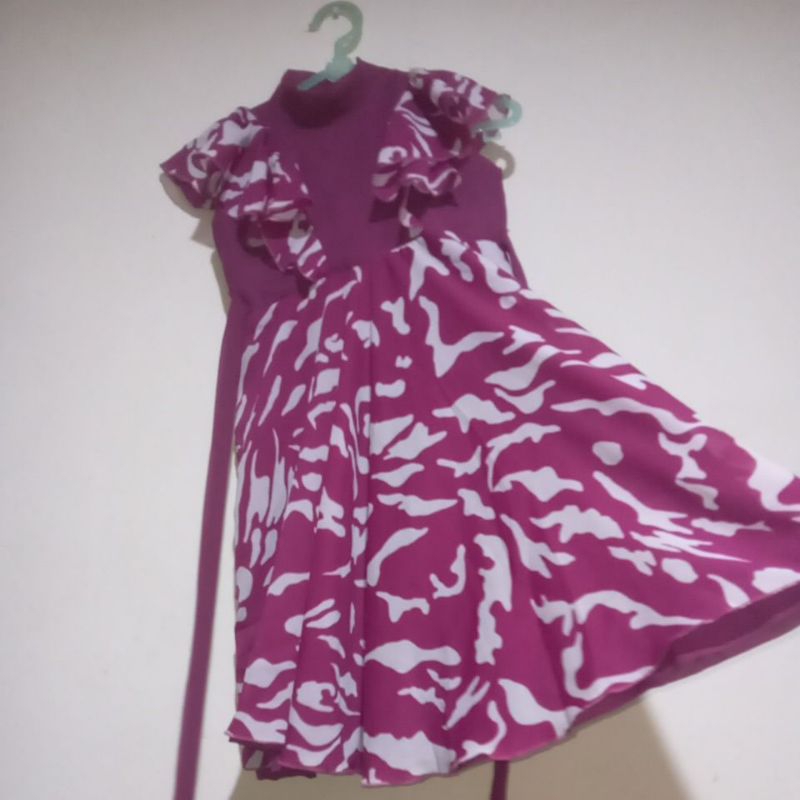 TSY Fashion Pakaian Anak Perempuan Dress Cerruti Magenta