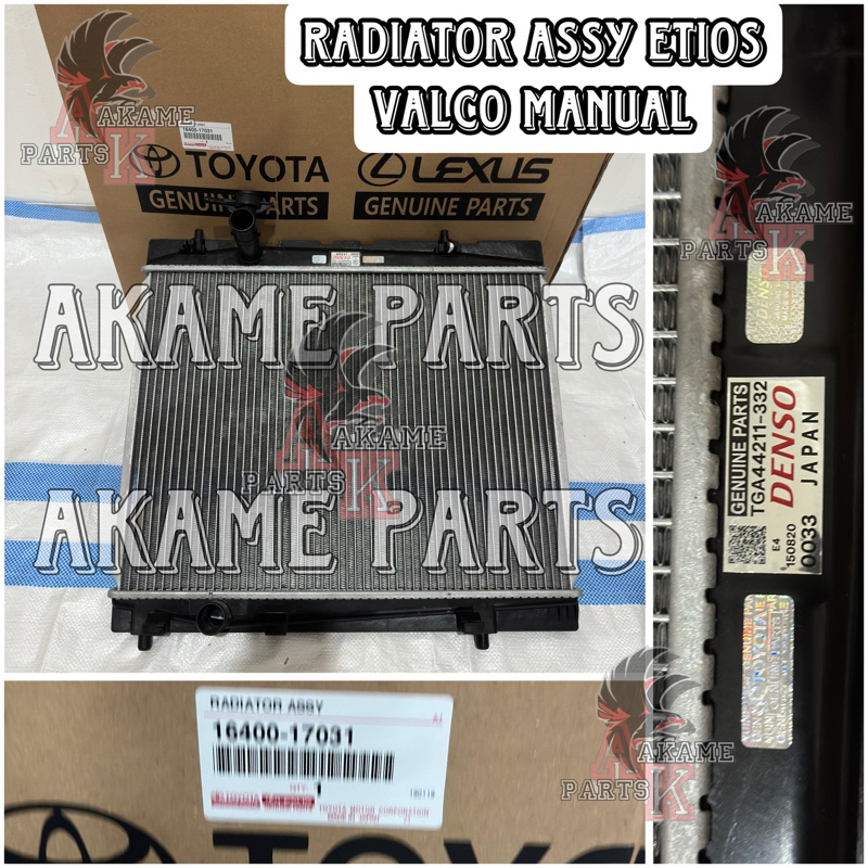 RADIATOR ASSY ETIOS VALCO MANUAL MERK DENSO