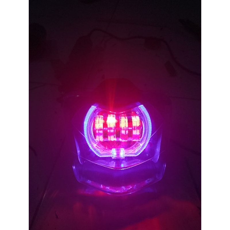 Reflektor Plus Mika Kaca Lampu Depan Kharisma X 125 Custom Biled Lensa 4 Mata Siap Pakai