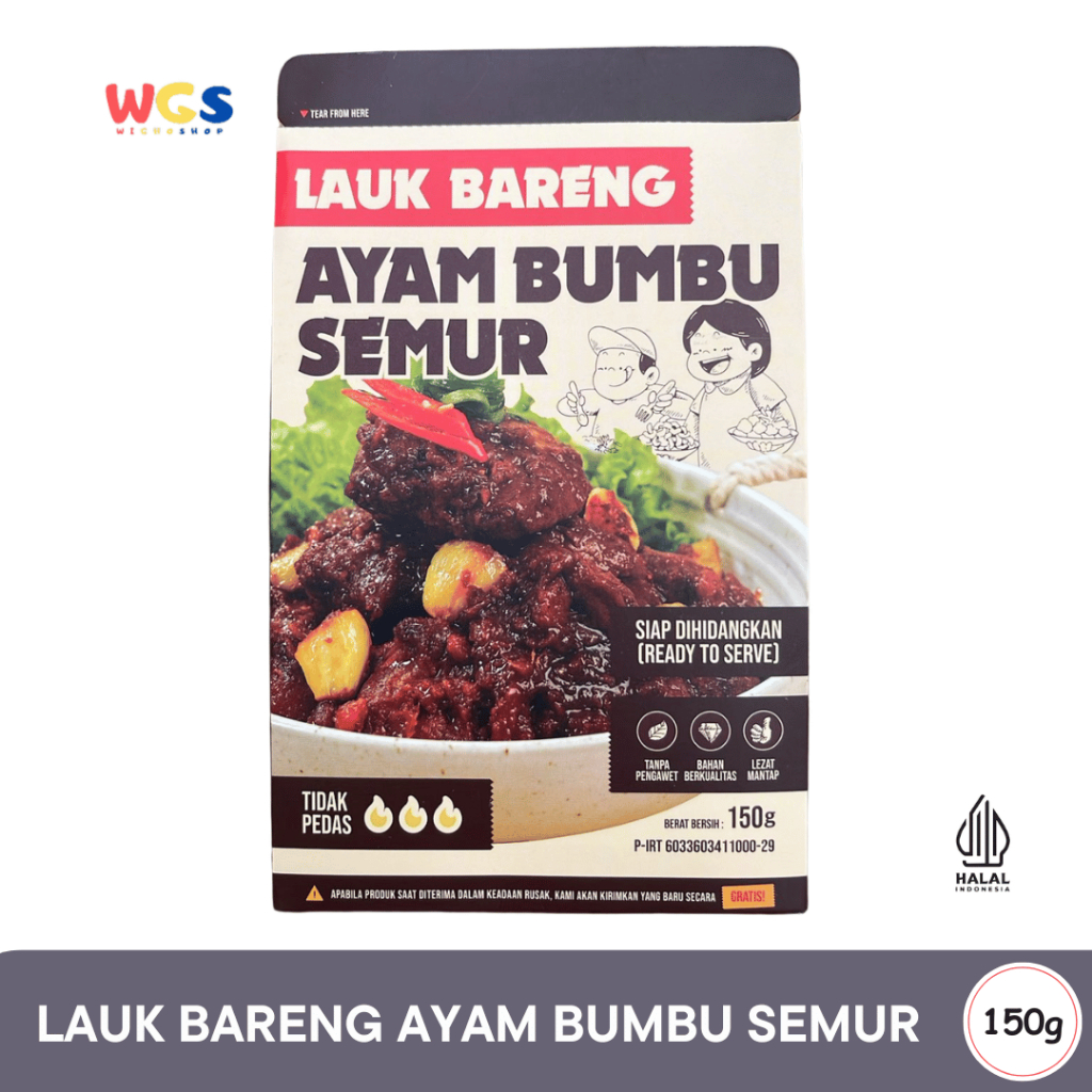 

Lauk Bareng Ayam Bumbu Semur 150g – Ayam Empuk dengan Kuah Kental Manis Gurih, Siap Santap