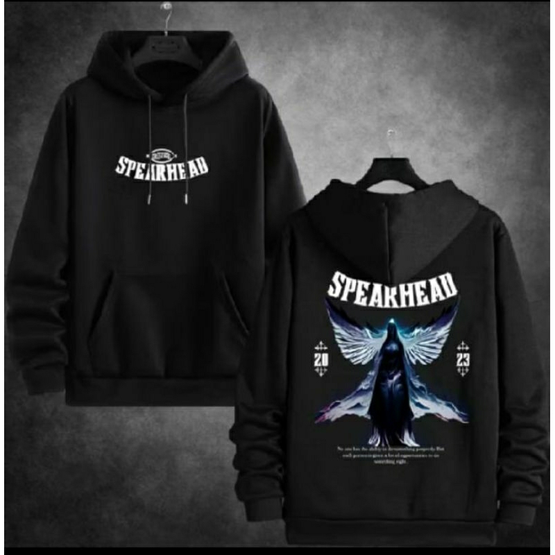 Sweater hoodie pria wanita distro gambar depan belakang