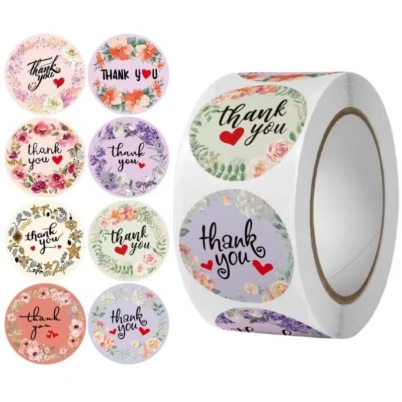 

Stiker Cetakan Sticker Custom Varian Thank You Made White Love Four Your