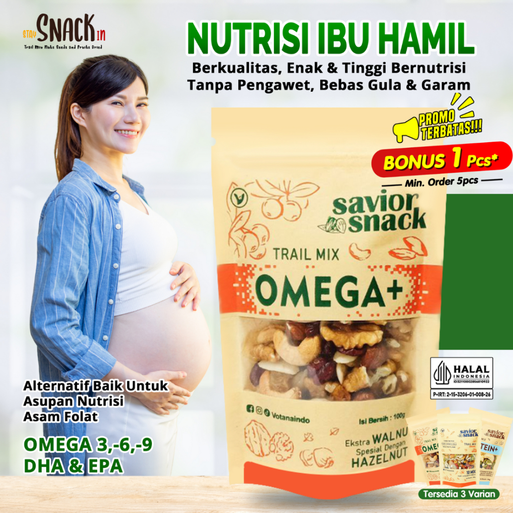

SAVIOR SNACK - Makanan Untuk Ibu Hamil, Cemilan Enak dan Sehat Bumil - Trail Mix Nut and Fruit Dried